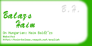 balazs haim business card